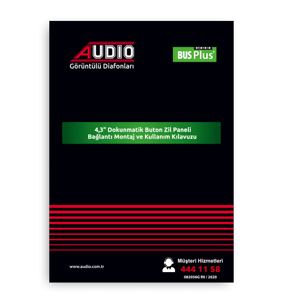 4.3 Dokunmatik Buton Zil Paneli Montaj Şeması