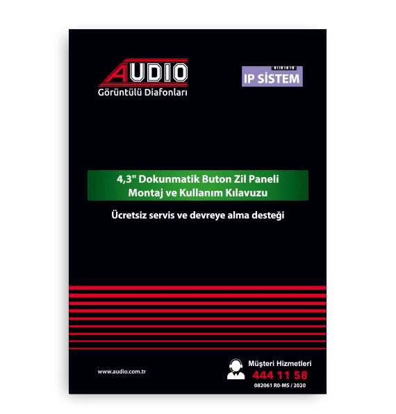 4.3 Dokunmatik Buton Zil Paneli Montaj ve Kullanım Kılavuzu