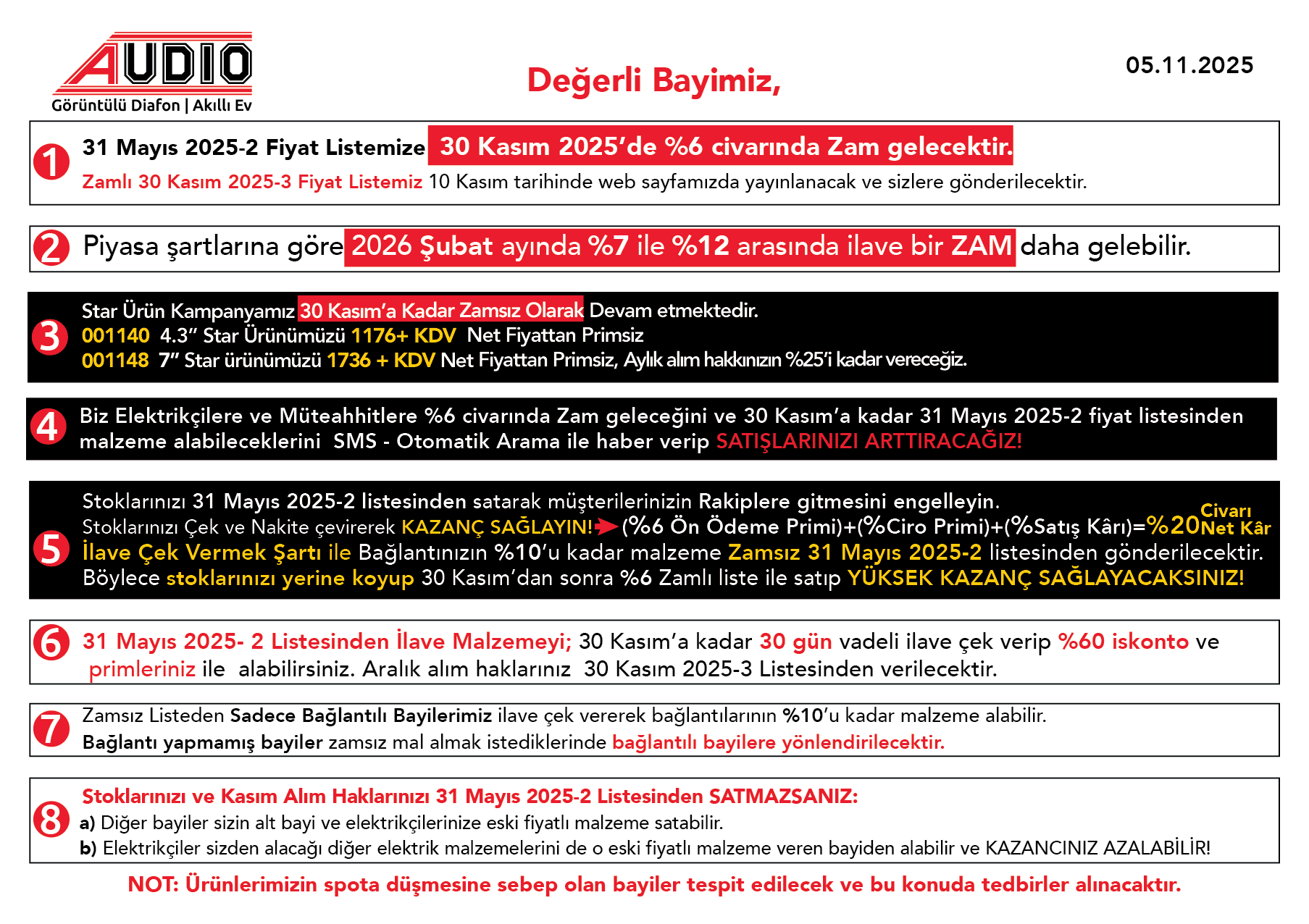 2025 -30 Kasım Bayi